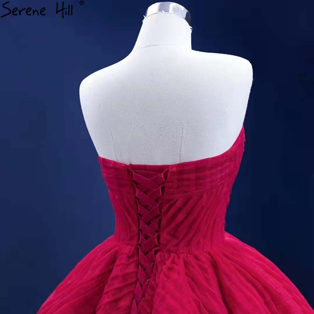 Rote Falte High-End-Brautkleider 2025 Schatz Sexy Lace Up Braut Kleider HM67355 Nach Maß