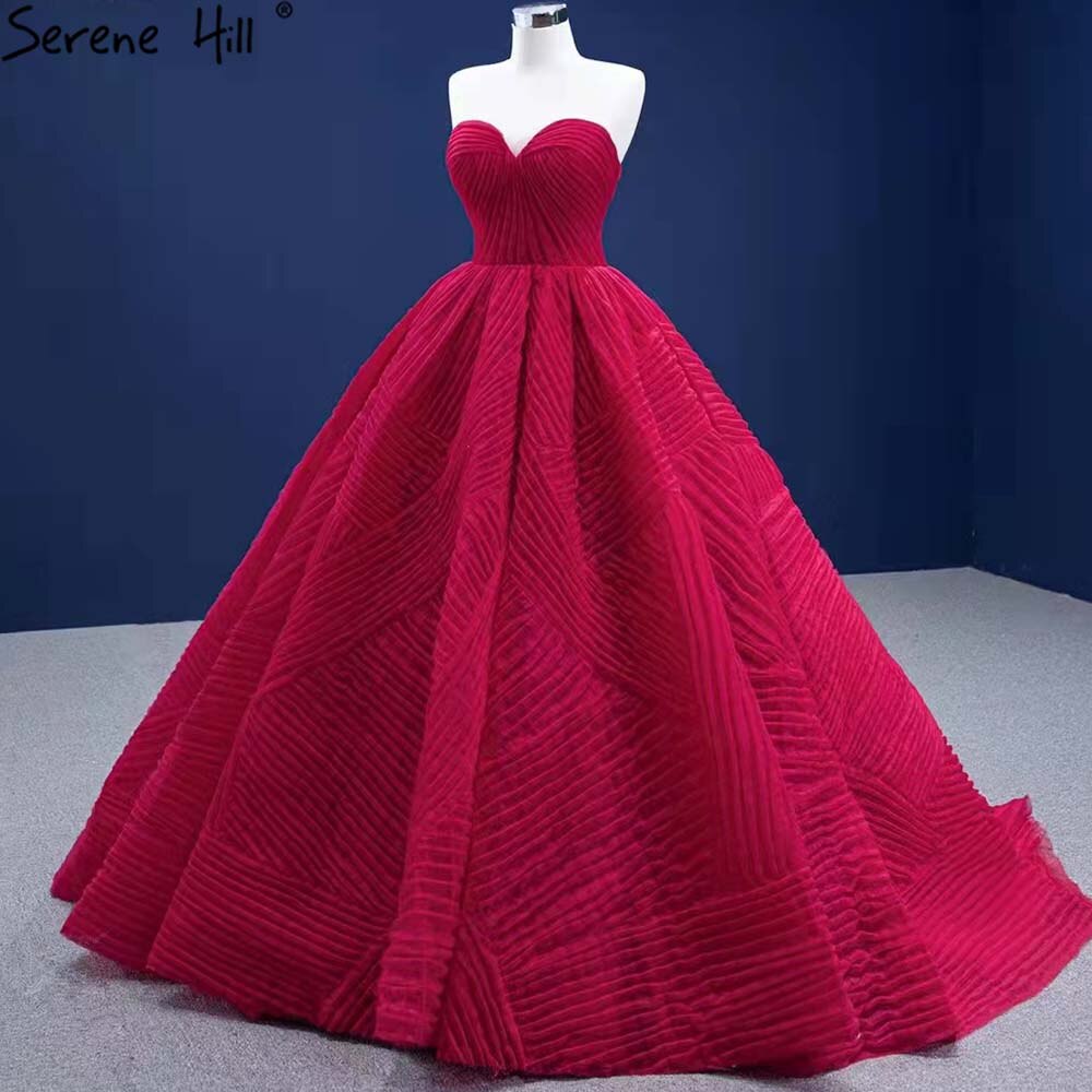 Rote Falte High-End-Brautkleider 2025 Schatz Sexy Lace Up Braut Kleider HM67355 Nach Maß