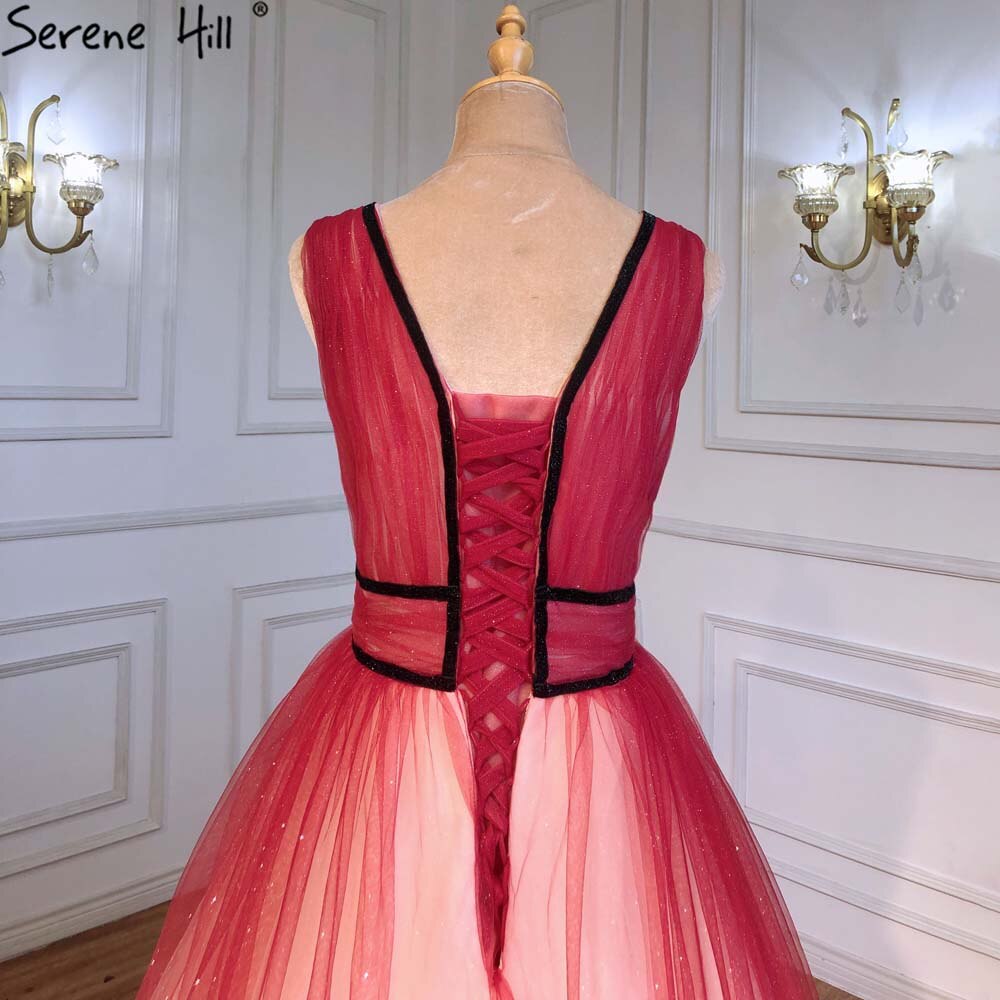 Rot Einfache Sexy Abendkleider Ballkleider 2025 Sleeveless Lace Up Für Frauen Party LA71407