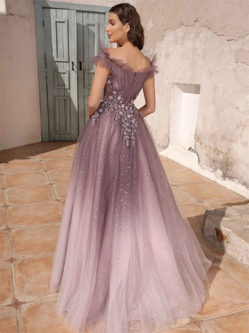 Sexy Illusion V-Neck Evening Gowns 2024 Elegant Tulle Strap Gowns Stylish Prom Party Dresses Vestidos De Novia-payinti