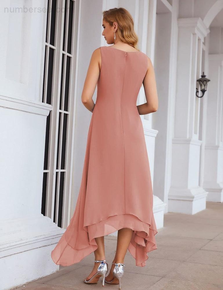 Sunnderly Chiffon-Kleid für die Brautmutter in Übergröße mit Jacke, formelle Kleider für die Hochzeit, SY28073