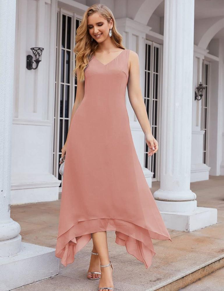 Sunnderly Chiffon Plus Size Mother of Bride Dresses with Jacket Formal Dresses for Wedding SY28073