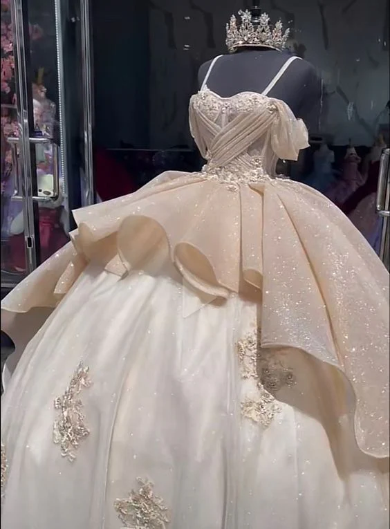 Vestidos de quinceañera de lujo con apliques y corsé, vestido de fiesta para graduación, vestido de quinceañera Y4144