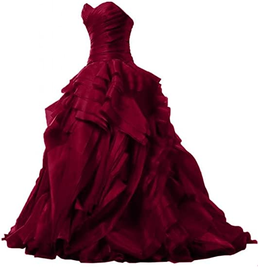 Burgundy Evening Gowns,Ball Gown Formal Dress,Evening Gowns For Teens Y1558