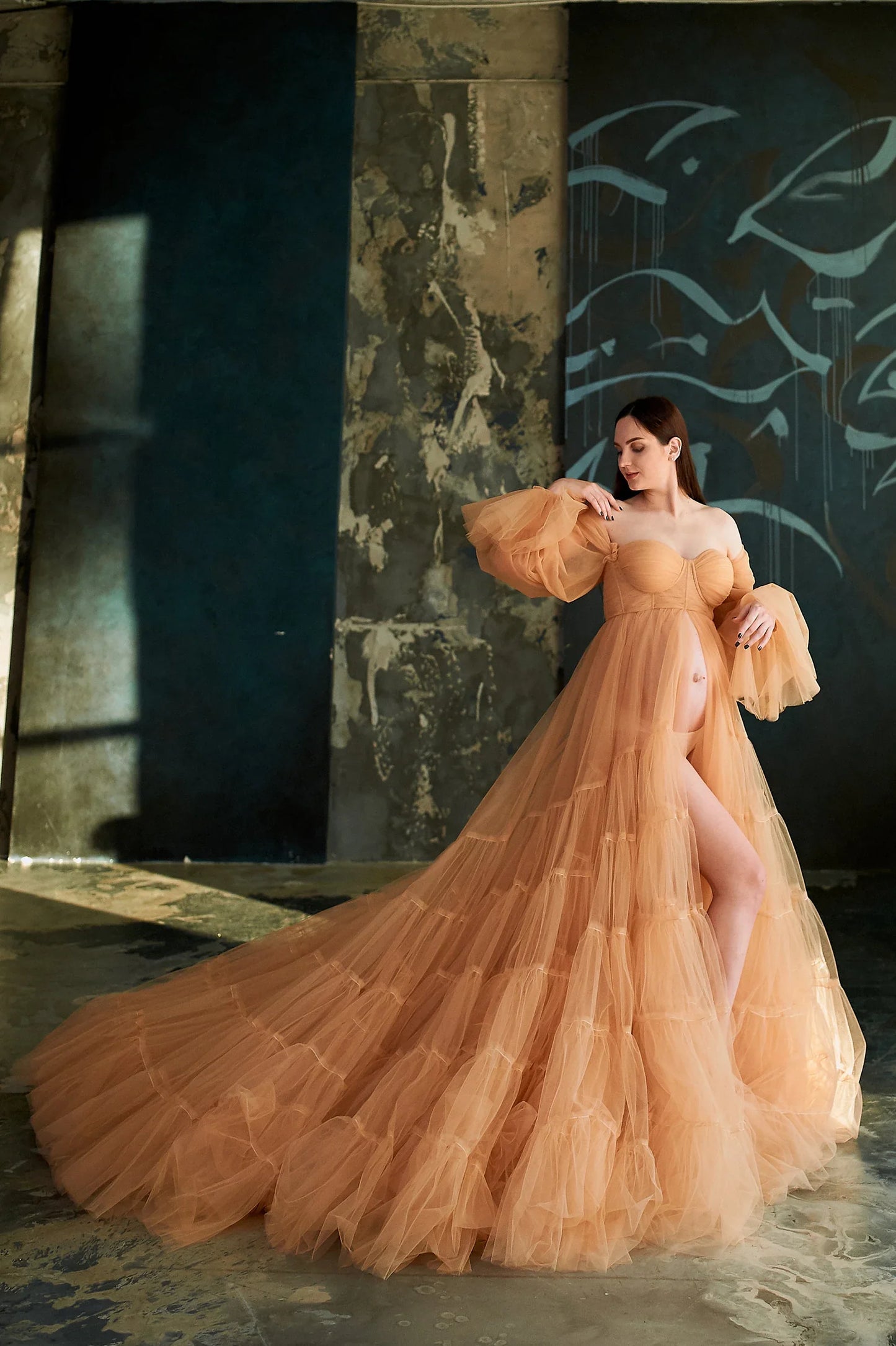 Tüll Schwangerschaftskleid Schwangerschaftskleid SY059