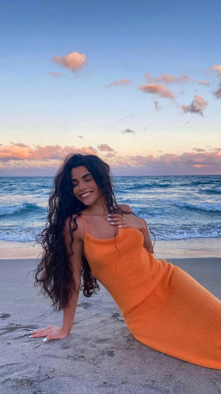 Sexy Orange Evening Dress Orange Beach Dress Y5288