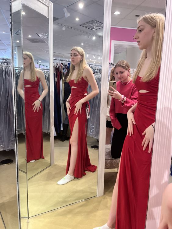 Elegante vestido de noche con abertura y vestido de baile de invierno Y6389