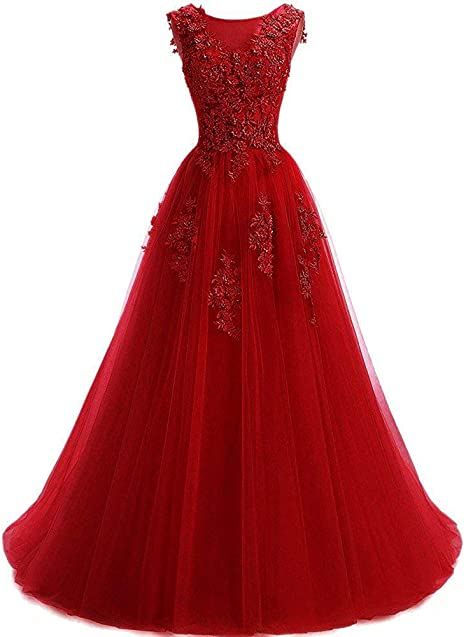 Lange Abendkleider für Frauen Abendkleid Brautjungfernkleid Spitzenapplikationen Abschlusskleider Y1848