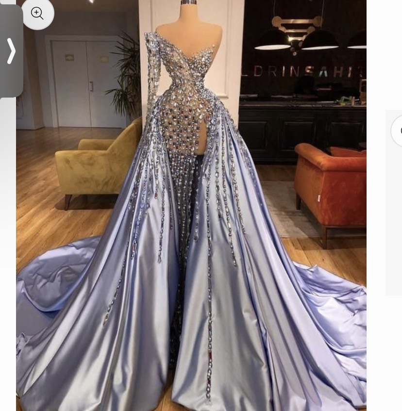 Elegante vestido de noche morado de un solo hombro con abertura lateral y cola, preciosos vestidos de noche hechos a medida Y1127