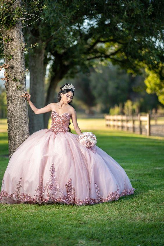 Impresionante vestido de quinceañera con escote corazón, vestido de quinceañera Y6974