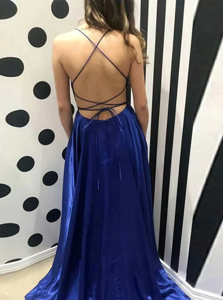 Einfaches Marineblaues Abschlussballkleid Klassisches Abendkleid Y18