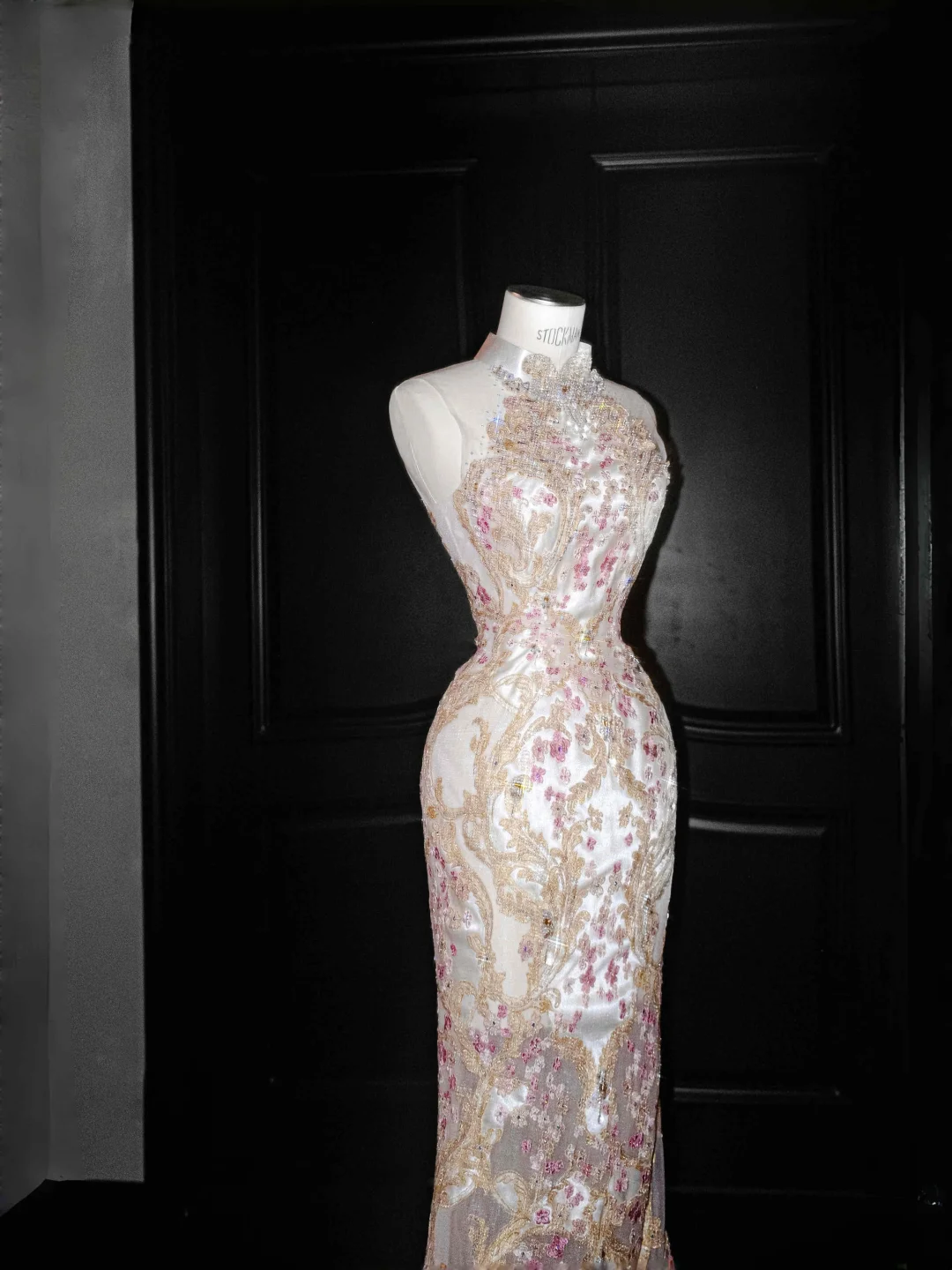 Vestido de fiesta de sirena con apliques de tul y lentejuelas, elegante, con abertura, vestido de noche formal Y8661