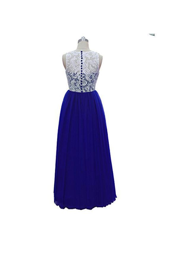 A-line Prom Dress lace bridesmaid long evening gowns PG246