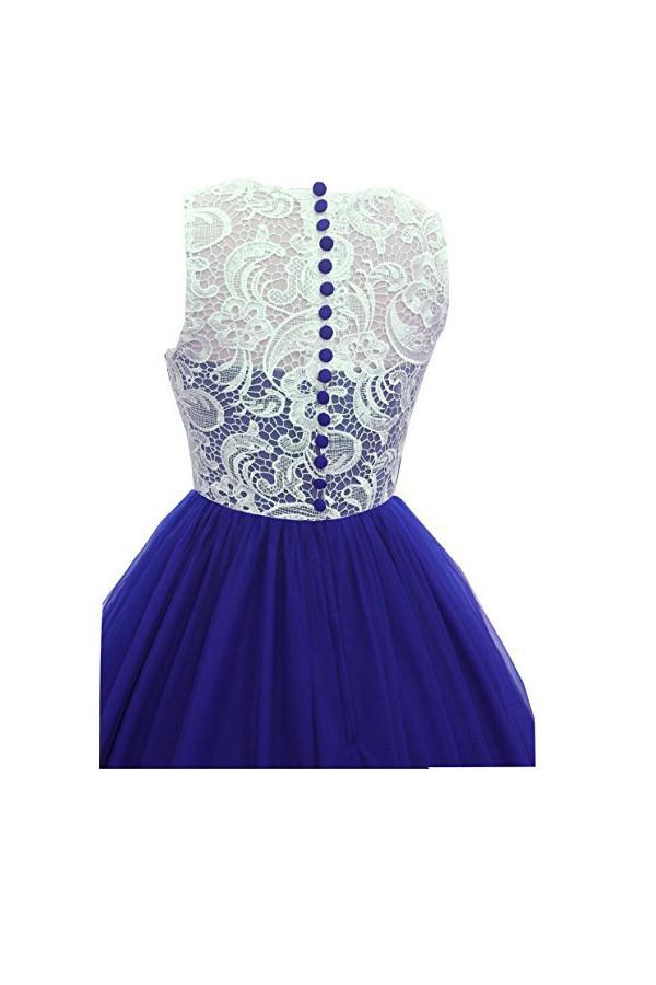 A-line Prom Dress lace bridesmaid long evening gowns PG246