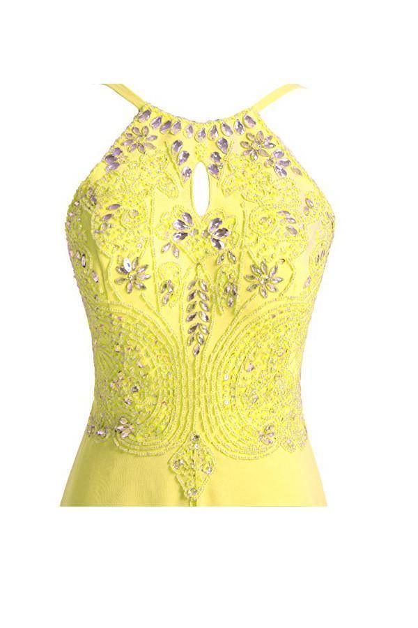 A-Linie Träger Perlenbesetzt Lange Ballkleider Abendkleider PG272