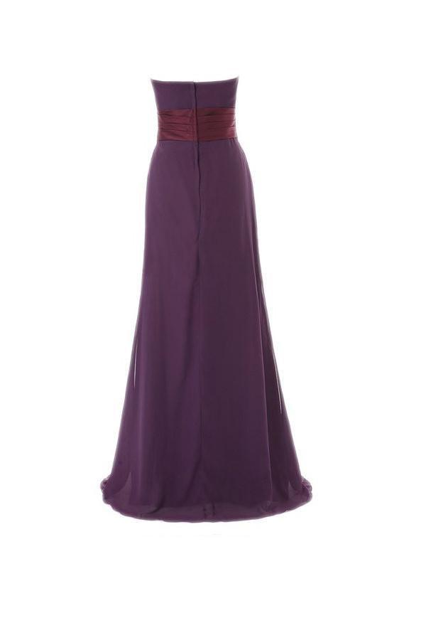 A-Linie Herzausschnitt Bodenlanges Brautjungfern-/Ballkleid mit Rüschen BD020