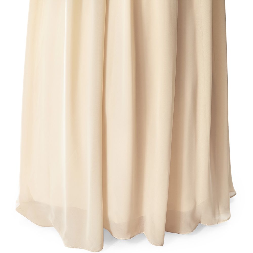 A-Linien-Partykleid aus Chiffon mit V-Ausschnitt und Pailletten