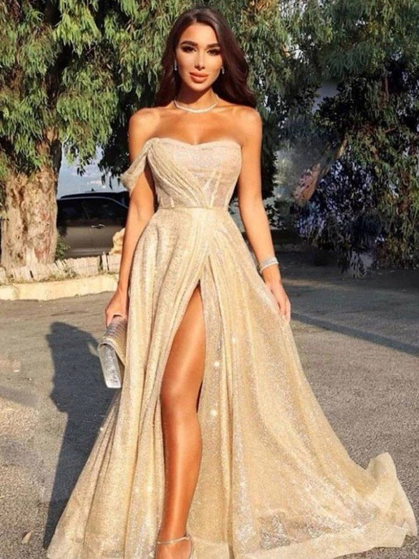 Vestidos de fiesta elegantes sin mangas y con corte A