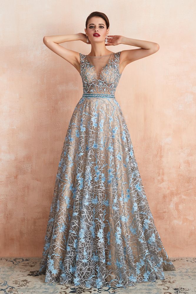 Erstaunliches ärmelloses A-Linien-Abend-Swing-Kleid mit Blumenmuster für Hochzeiten und Partys