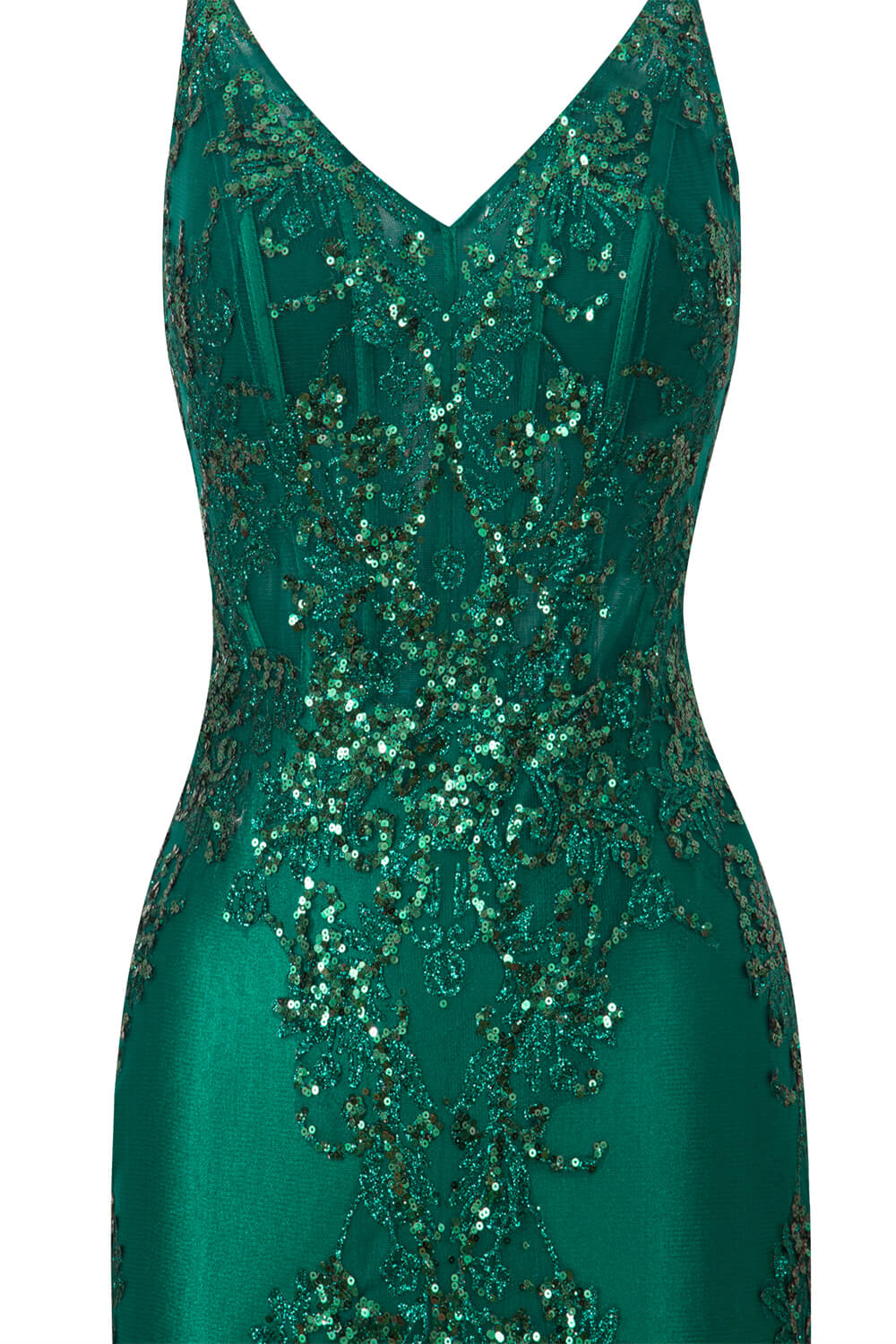 Brooklyn | Vestido de fiesta corto de satén con escote en V y apliques