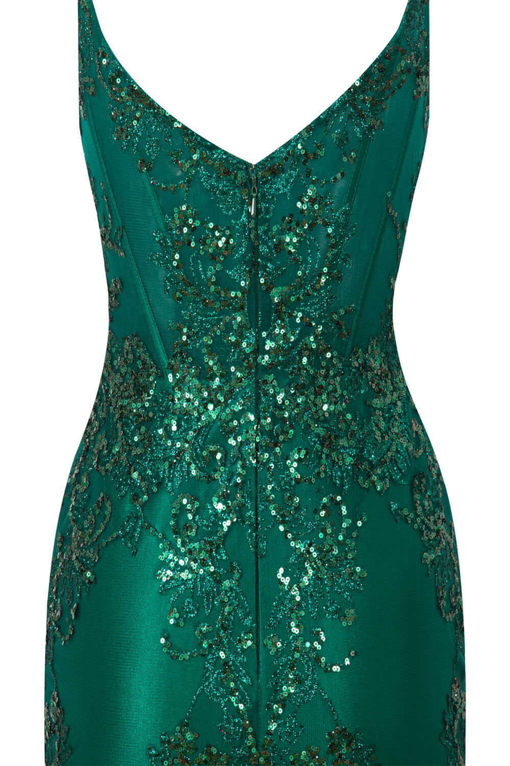 Brooklyn | Vestido de fiesta corto de satén con escote en V y apliques