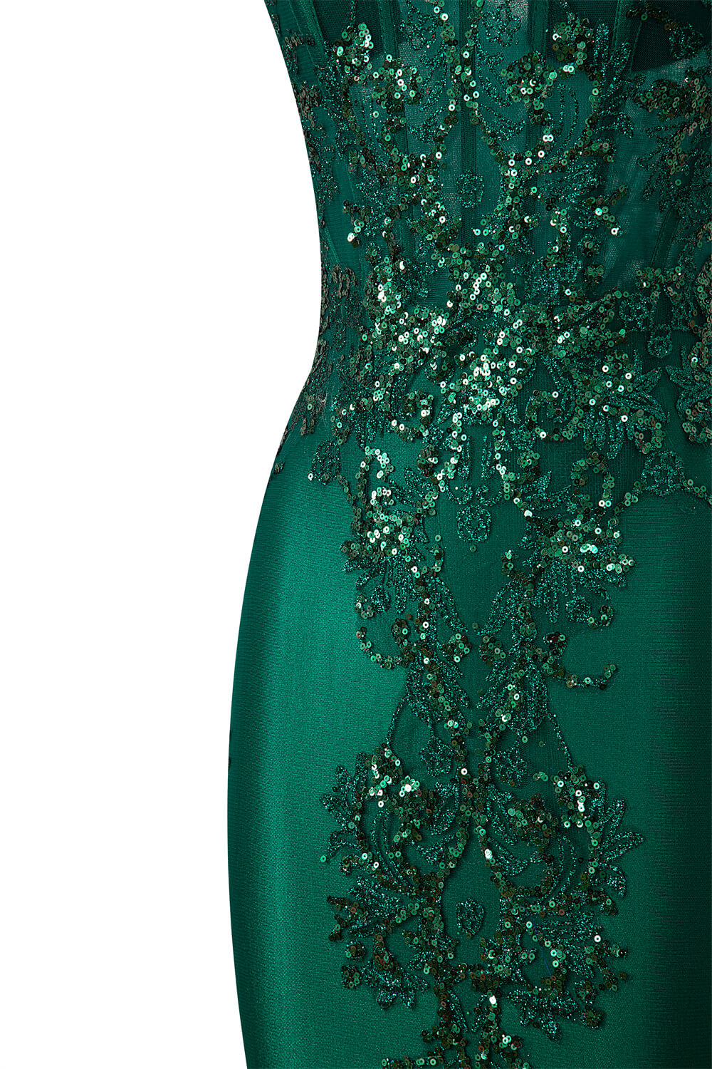 Brooklyn | Vestido de fiesta corto de satén con escote en V y apliques