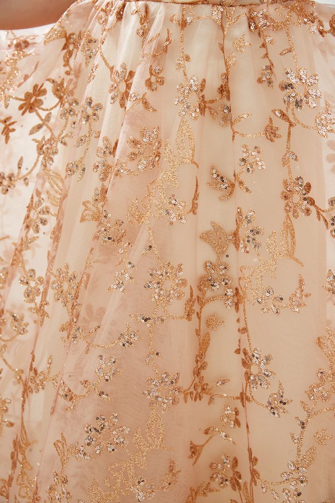 Vestido de princesa Aline con hombros descubiertos y tul con vuelo para fiesta de noche, vestido de quinceañera