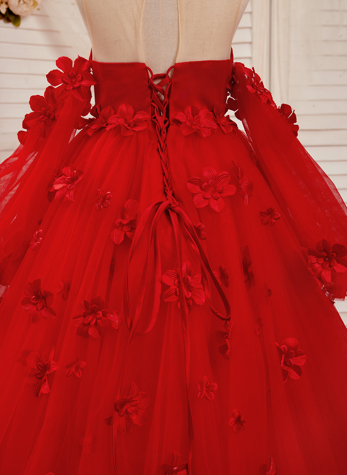 3D Flower Princess Ball Gown Flower Girl Dresses