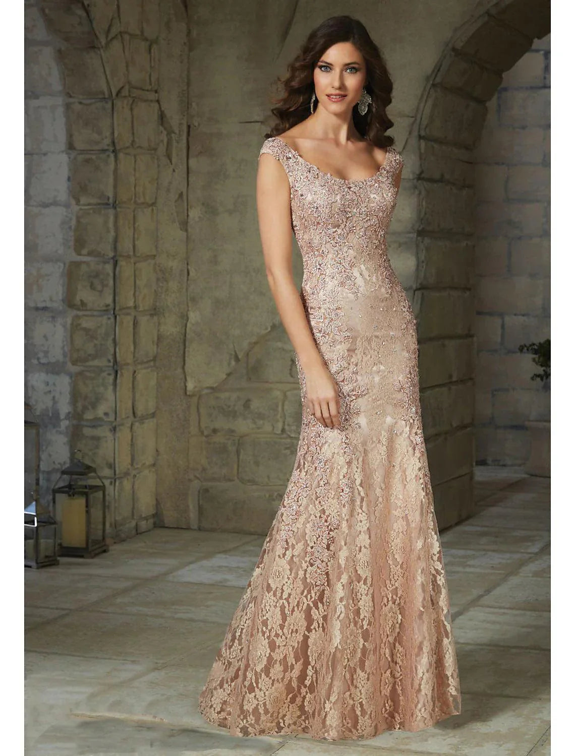 Meerjungfrau-Partykleid, elegantes Blumenmuster, Hochzeitsgast, formelles Abendkleid, U-Ausschnitt, ärmellos, bodenlang, Spitze mit Spitzeneinsatz, Muster/Druck