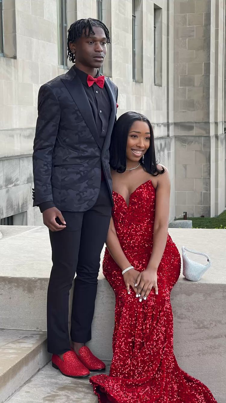 Shiny Mermaid Red Pailletten Abendkleid Elegante Formale Kleid Y663