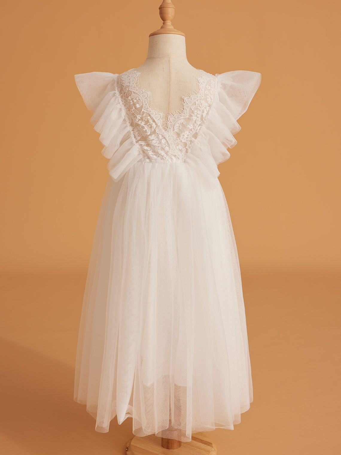 Vestido de tul con encaje hasta los tobillos (2003227816)