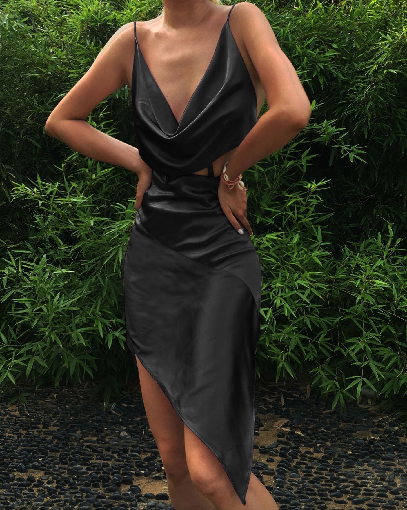 Gia Asymmetrical Backless Dress