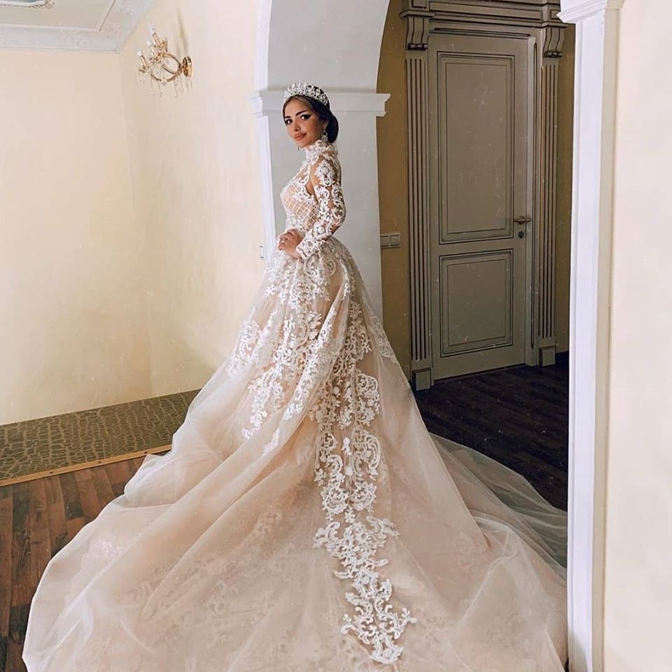 Wunderschönes Sweetheart Spitze Tüll Meerjungfrau Frühling Sommer Brautkleid