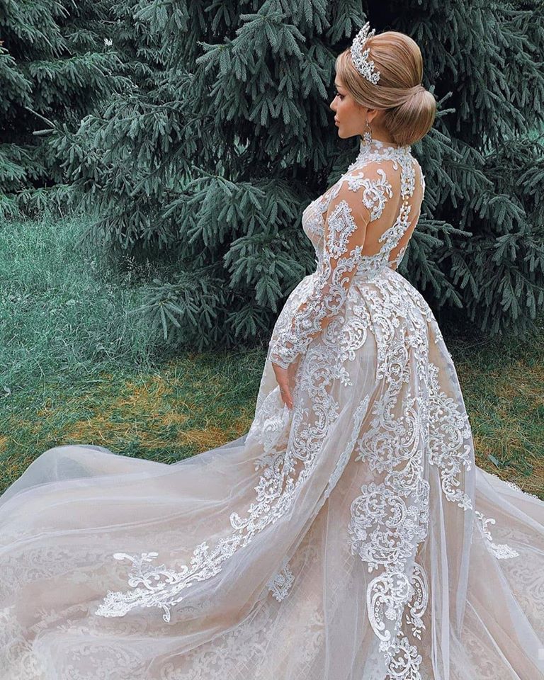 Wunderschönes Sweetheart Spitze Tüll Meerjungfrau Frühling Sommer Brautkleid