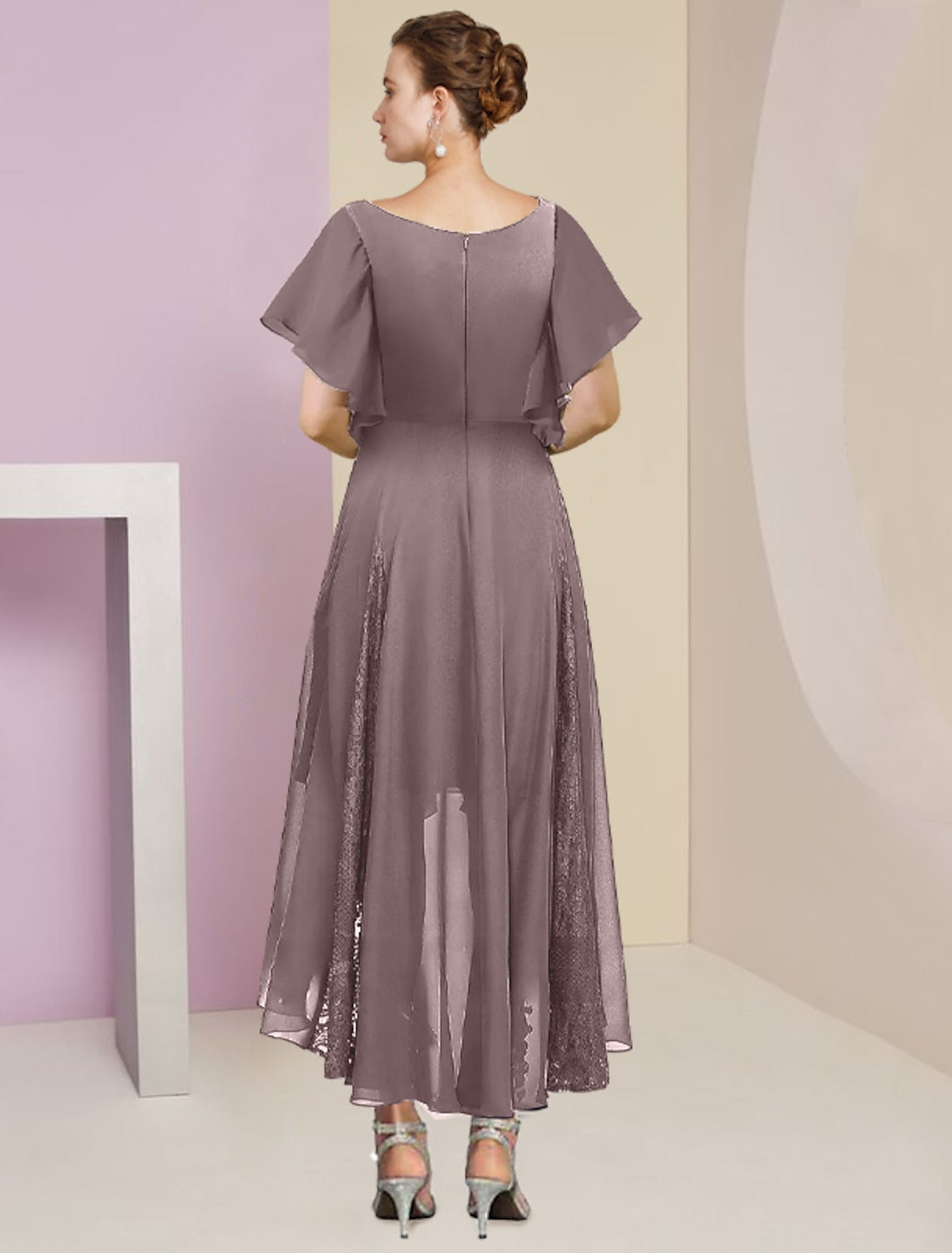 Vestidos de madre de la novia con escote en V, corte princesa y apliques