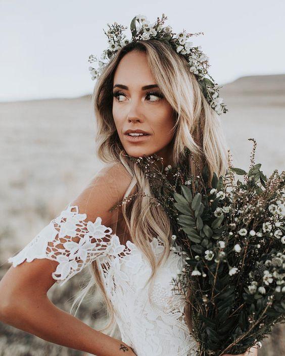 Ivory Mermaid Lace Wedding Dresses Neckline Beach Wedding Dress WD288