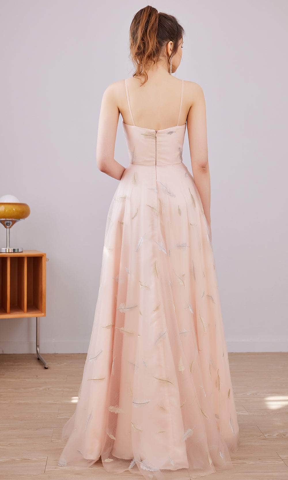 Straight Across A-Line Long Dress