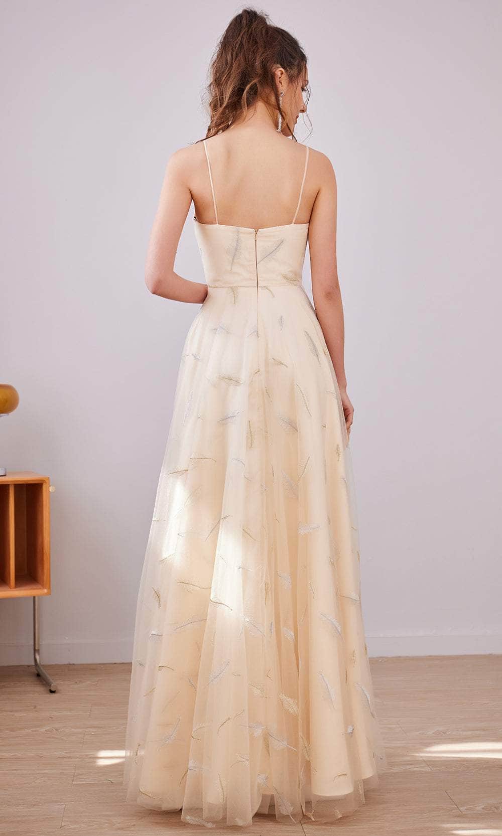 Straight Across A-Line Long Dress