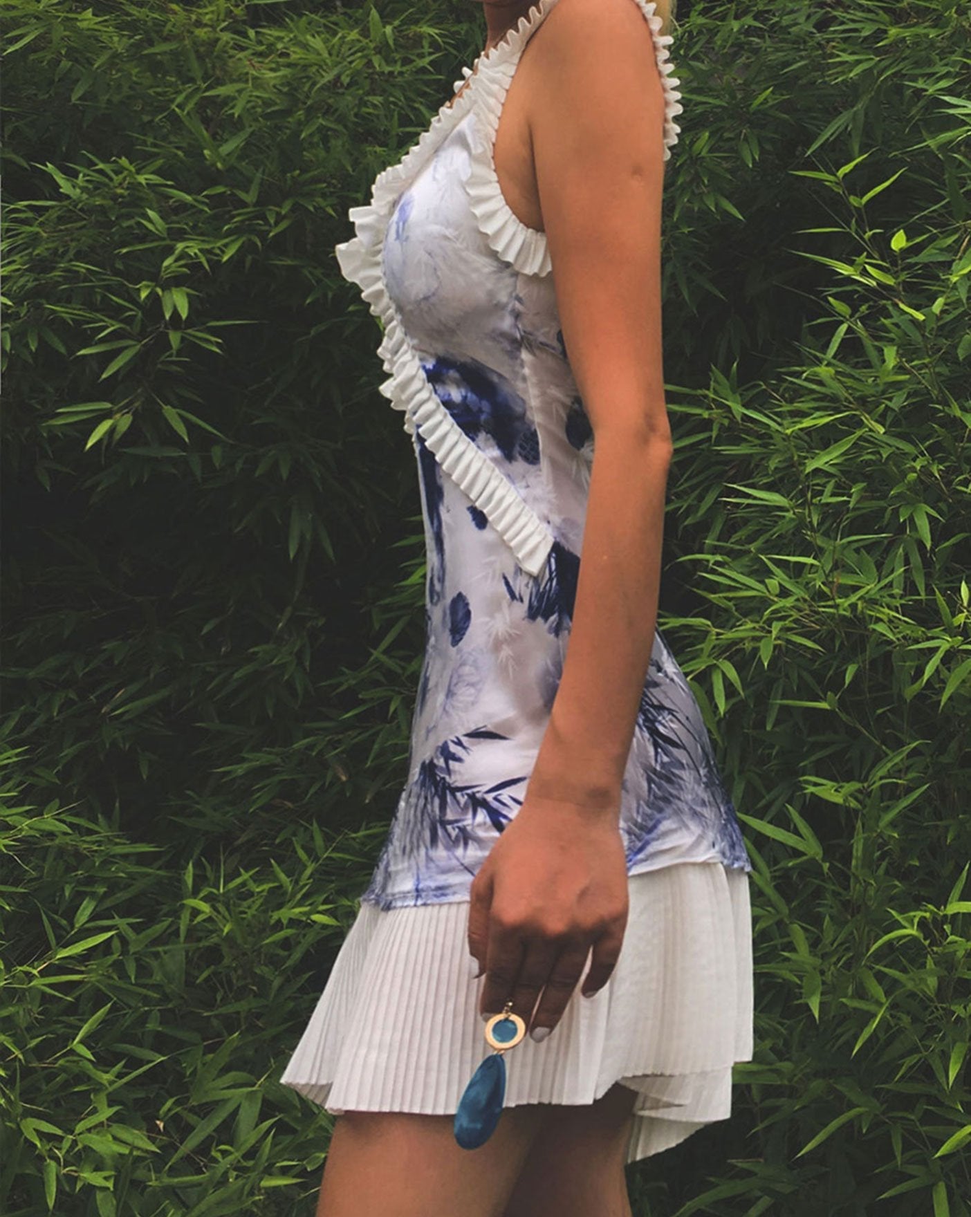 Jade Ink Bamboo Mulberry Silk dress