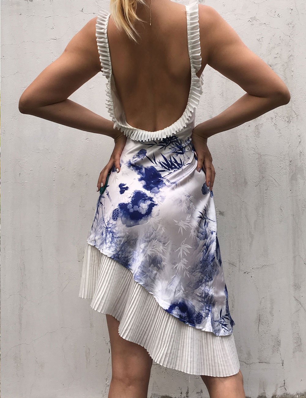 Jade Ink Bamboo Mulberry Silk dress
