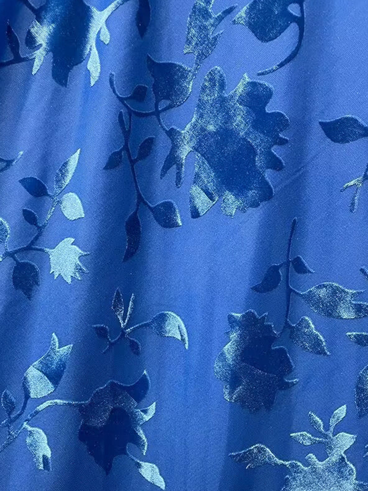 Naylea | Vestido de fiesta largo de satén con tirantes finos y corte sirena en azul rey