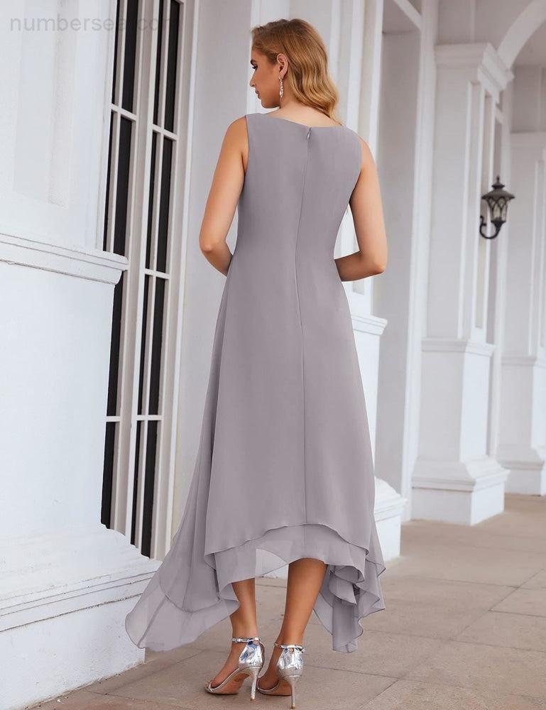 Sunnderly Chiffon Plus Size Mother of Bride Dresses with Jacket Formal Dresses for Wedding SY28073