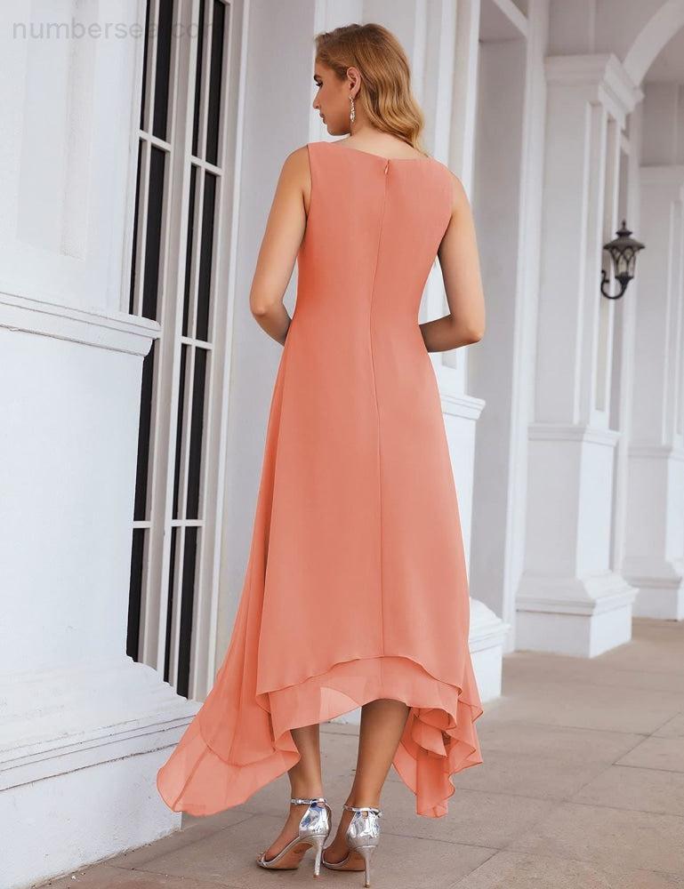 Sunnderly Chiffon Plus Size Mother of Bride Dresses with Jacket Formal Dresses for Wedding SY28073
