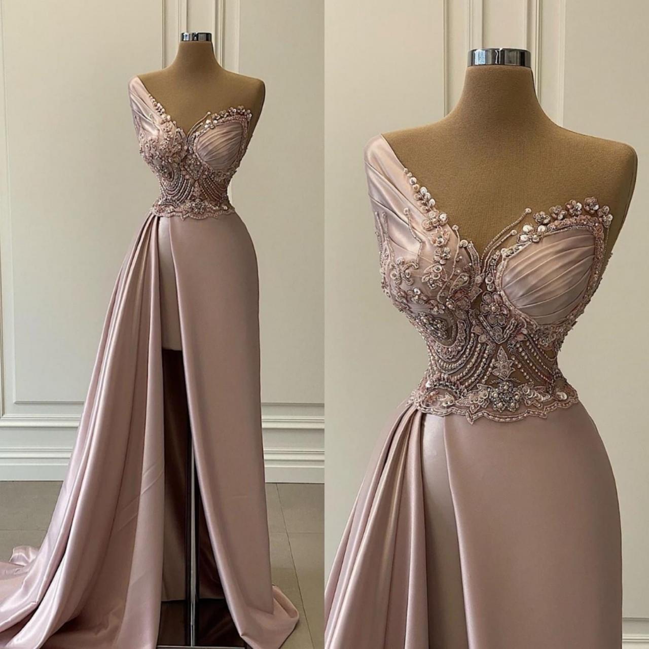 Meerjungfrau Eine Schulter Langes Abendkleid Charmantes Ballkleid Y519