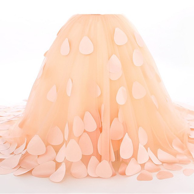 En oferta, sin devolución ni reembolso, vestidos de niña de flores con pétalos, vestidos de desfile para niñas HTA0002