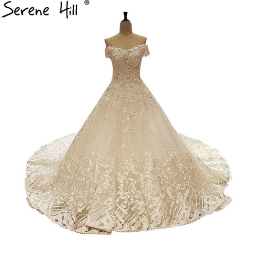 Vestidos de novia de tul sexy con hombros descubiertos, blancos, sin mangas, con lentejuelas de diamantes