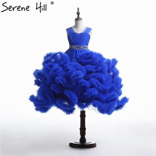En oferta, sin devolución ni reembolso, vestidos de desfile para niñas apresurados, vestidos de niña de las flores en forma de nube, hechos a medida, HTA0001