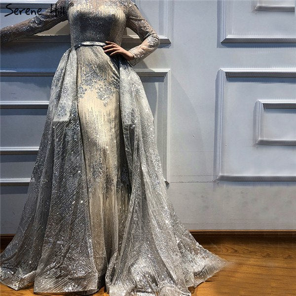 On Sale no return no refundSale Sparkle Long Sleeves Mermaid Evening Dresses LA6503