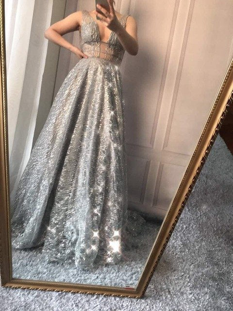 En oferta, sin devolución ni reembolso. Oferta, vestidos de noche de tul sexy con escote en V profundo, vestidos de noche LA6251