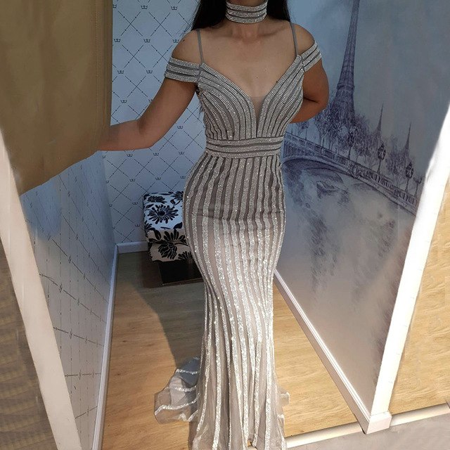 On Sale No Return No Refund Dubai Pink Sleeveless Crystal Evening Dresses Evening Gowns LA60703